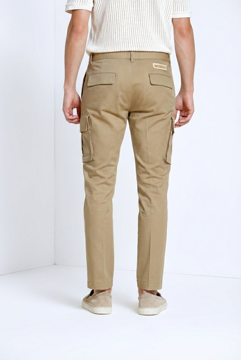 Chile Royal men's cargo pants gabardine piece dyed regular fit