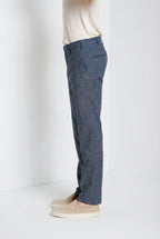 New York pantalon chino homme en micro-motif pied-de-poule teint en fil regular fit