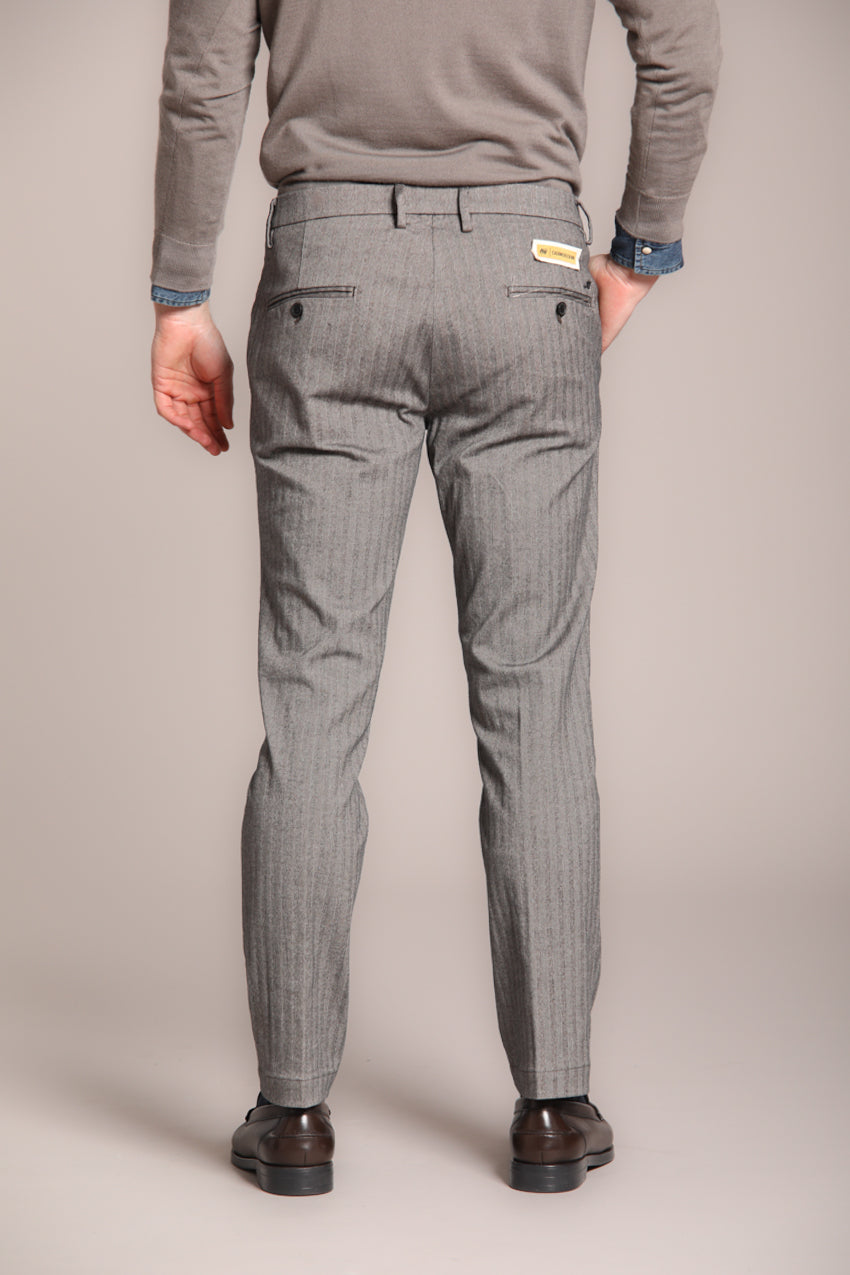 Foto 4 Milano pantalone chino uomo in resca tinto filo cashmere extra slim fit