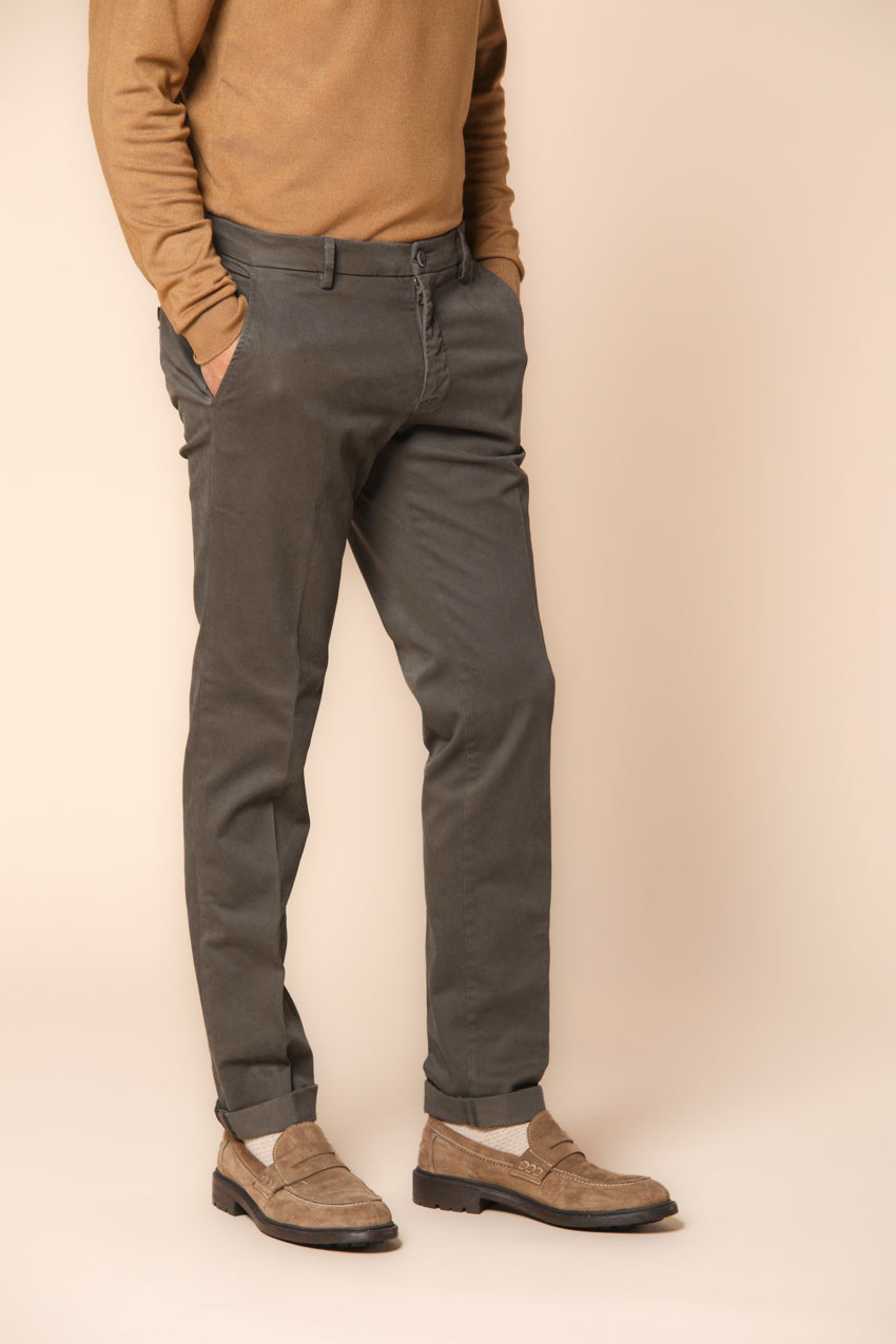 Milano men's chino pants in gabardine stretch extra slim fit  ①