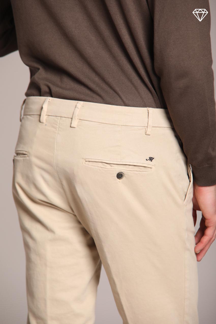 Foto 2 Milano pantalone chino uomo in gabardina stretch extra slim fit ①