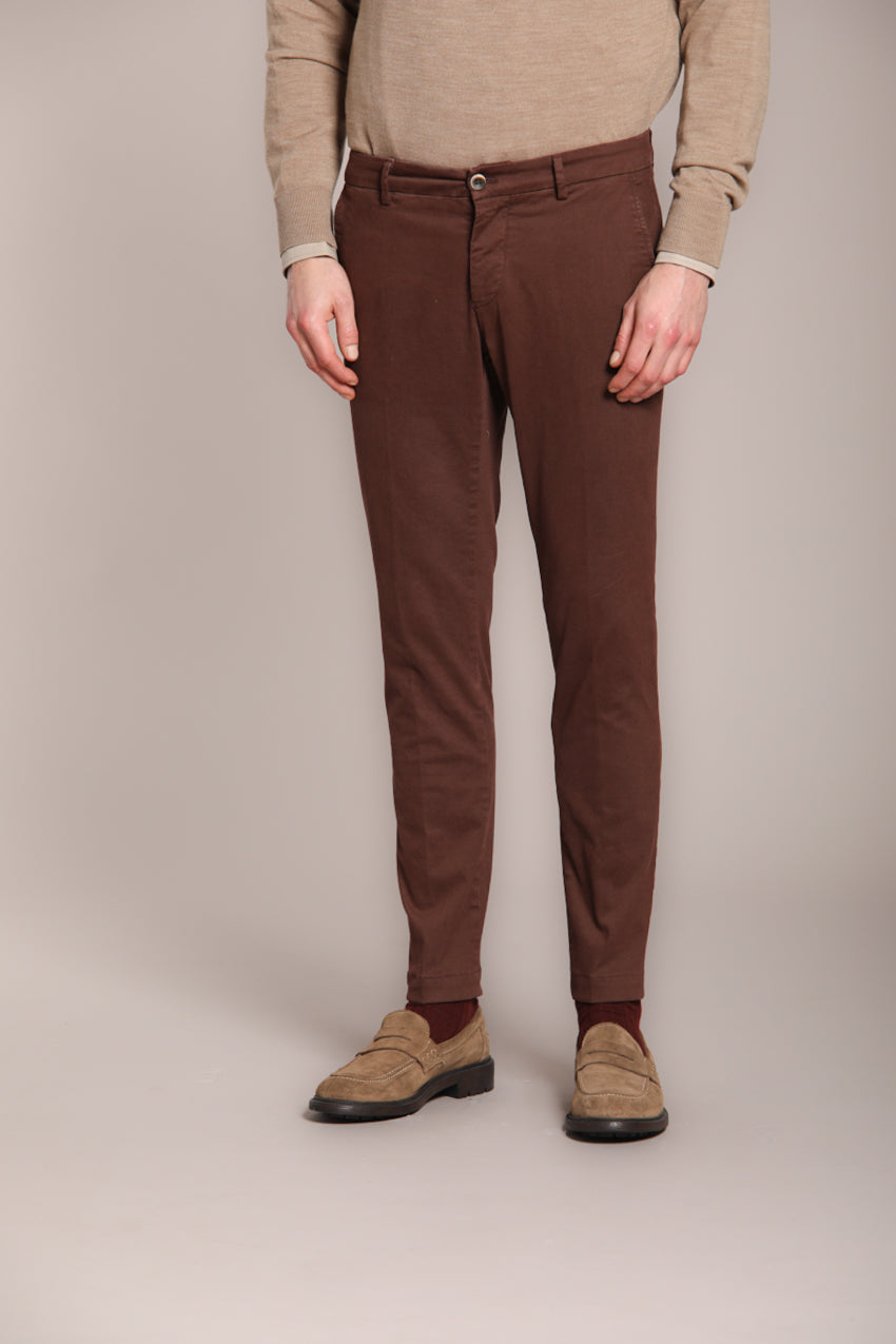 Milano Herren Chino Hose in Gabardine Stretch Extra Slim Fit ①