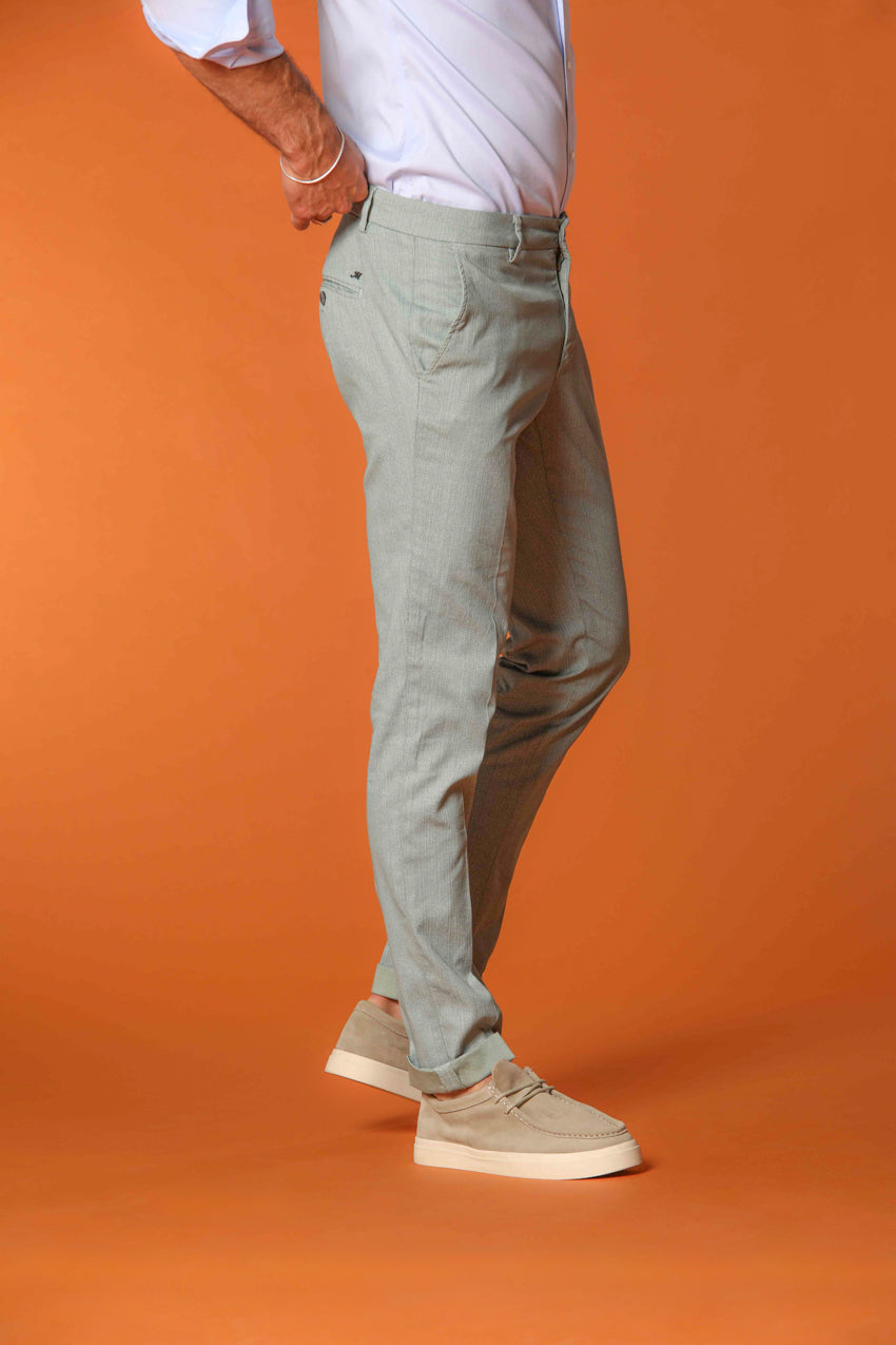 Milano pantalón chino hombre en espiga extra slim fit