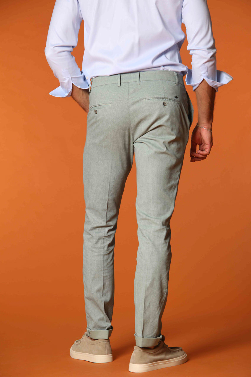 Milano pantalón chino hombre en espiga extra slim fit