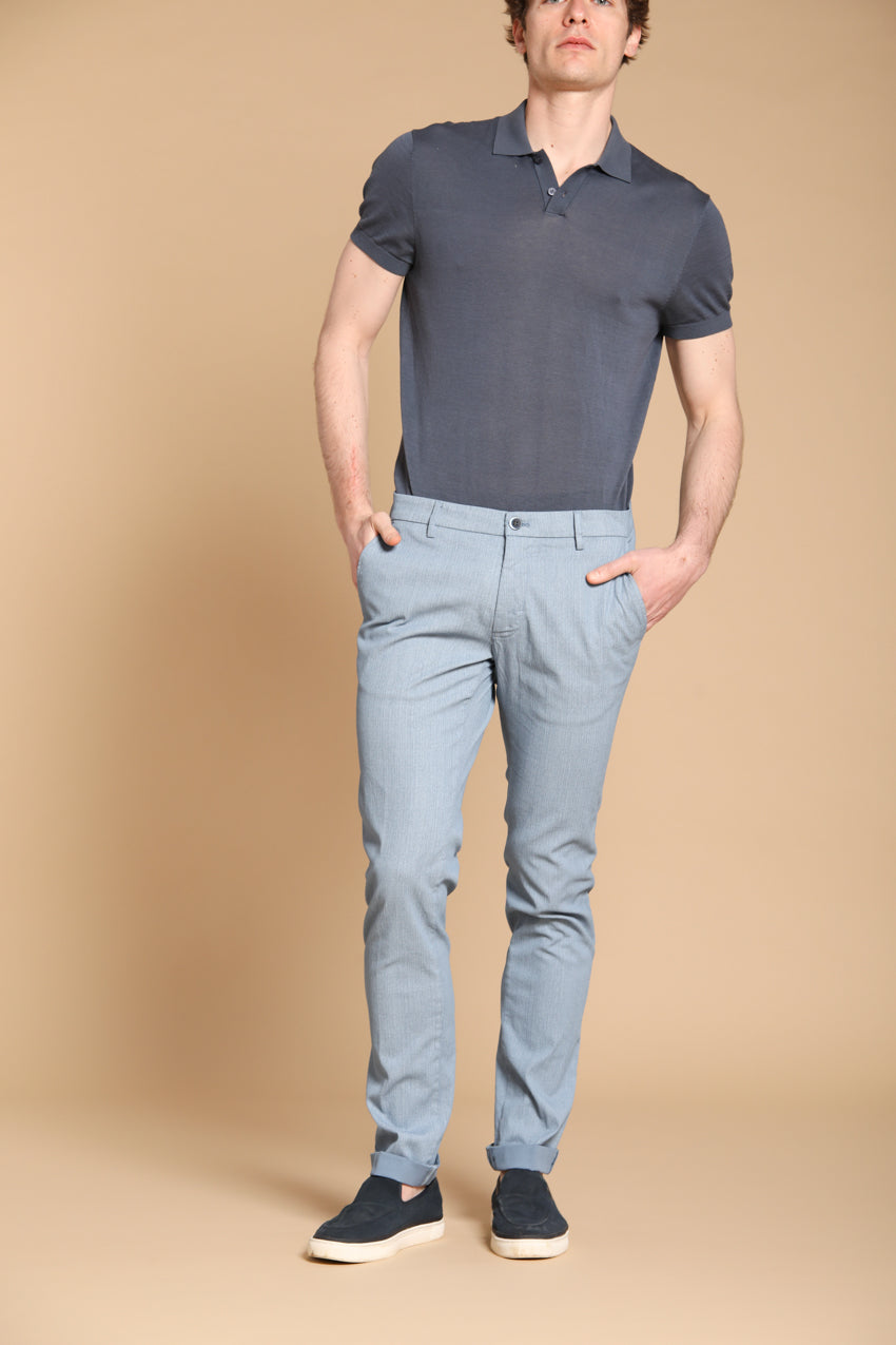 Milano pantalón chino hombre en espiga extra slim fit