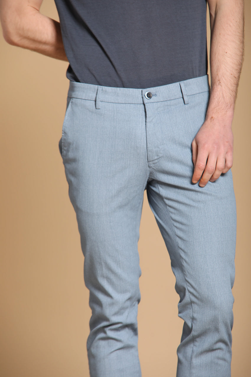 Milano pantalón chino hombre en espiga extra slim fit