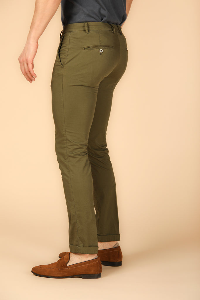 Image 4 of men's Milano Style chino pants in green, extra slim fit by Mason's