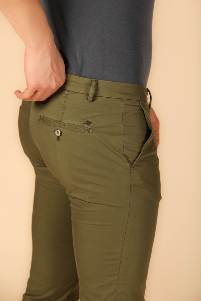 Image 3 of men's Milano Style chino pants in green, extra slim fit by Mason's