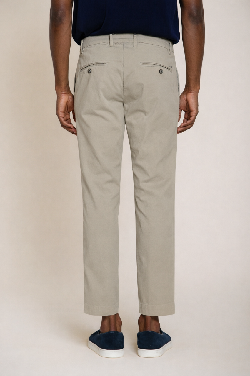 Milano men's chino pants in stretch gabardine extra slim fit ①