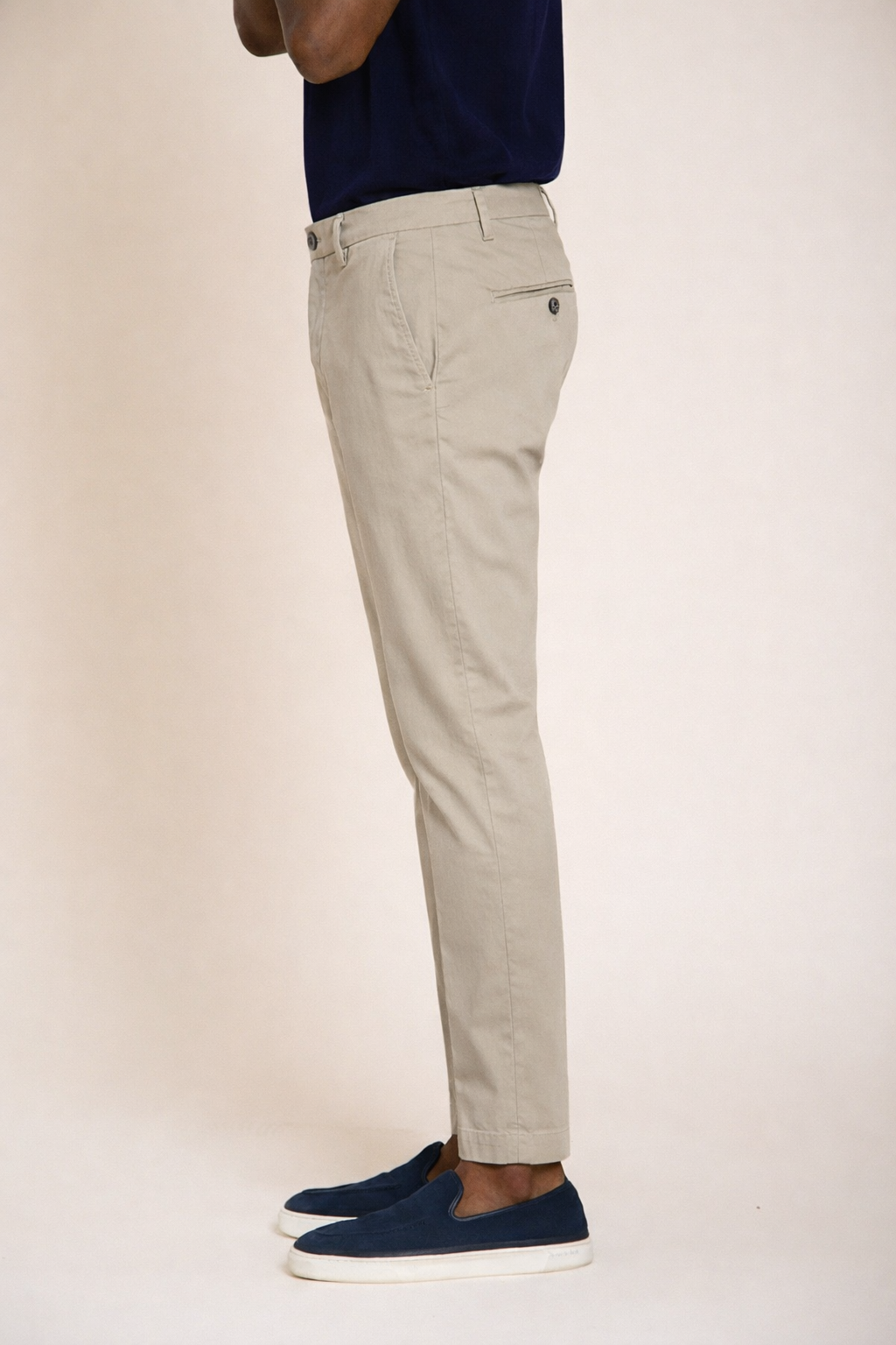 Milano men's chino pants in stretch gabardine extra slim fit ①