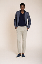 Milano men's chino pants in stretch gabardine extra slim fit ①