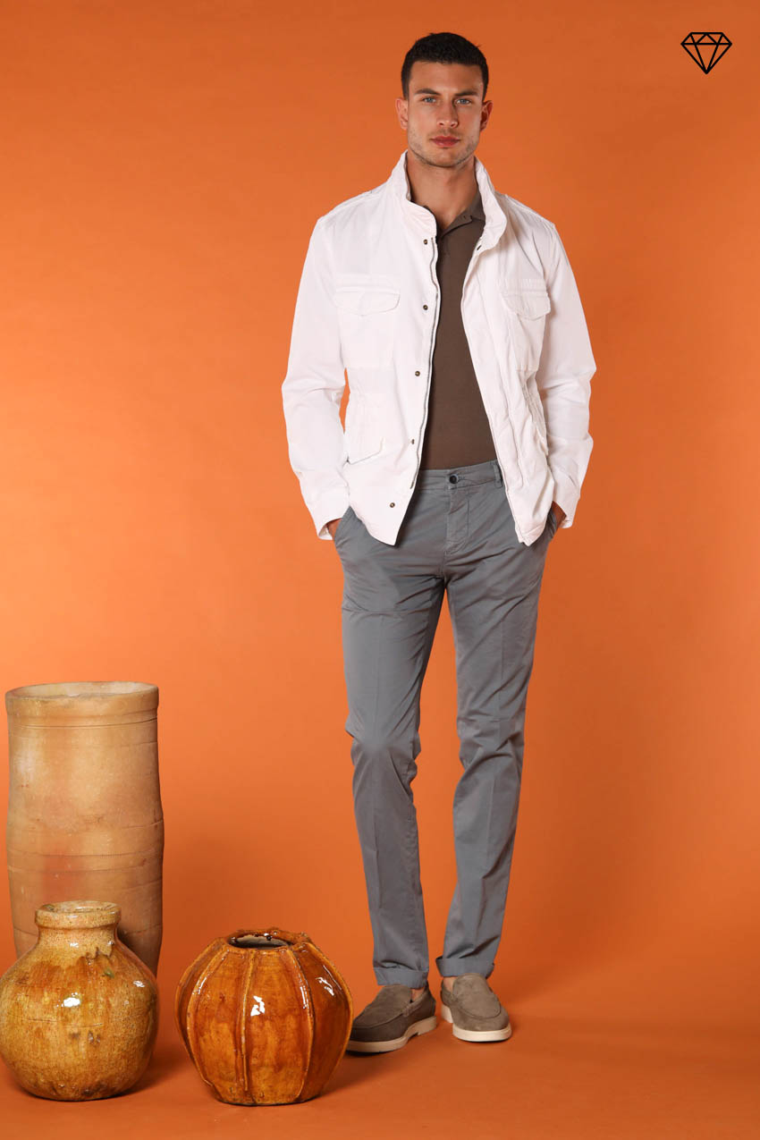 Milano pantalón chino hombre en algodón pima extra slim fit ①