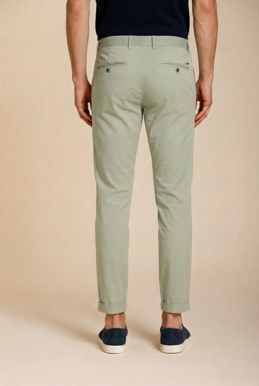Milano men's chino pants in stretch gabardine extra slim fit ①