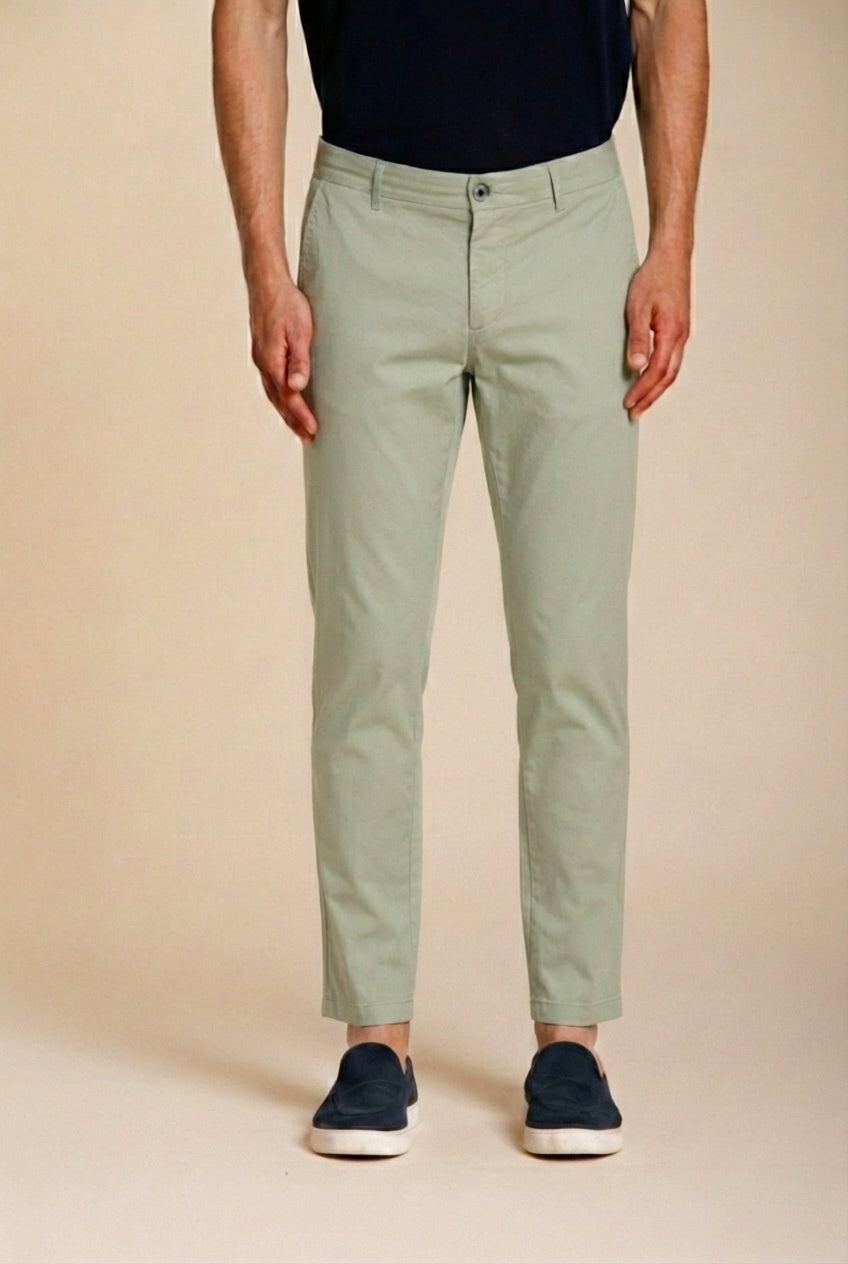 Milano men's chino pants in stretch gabardine extra slim fit ①