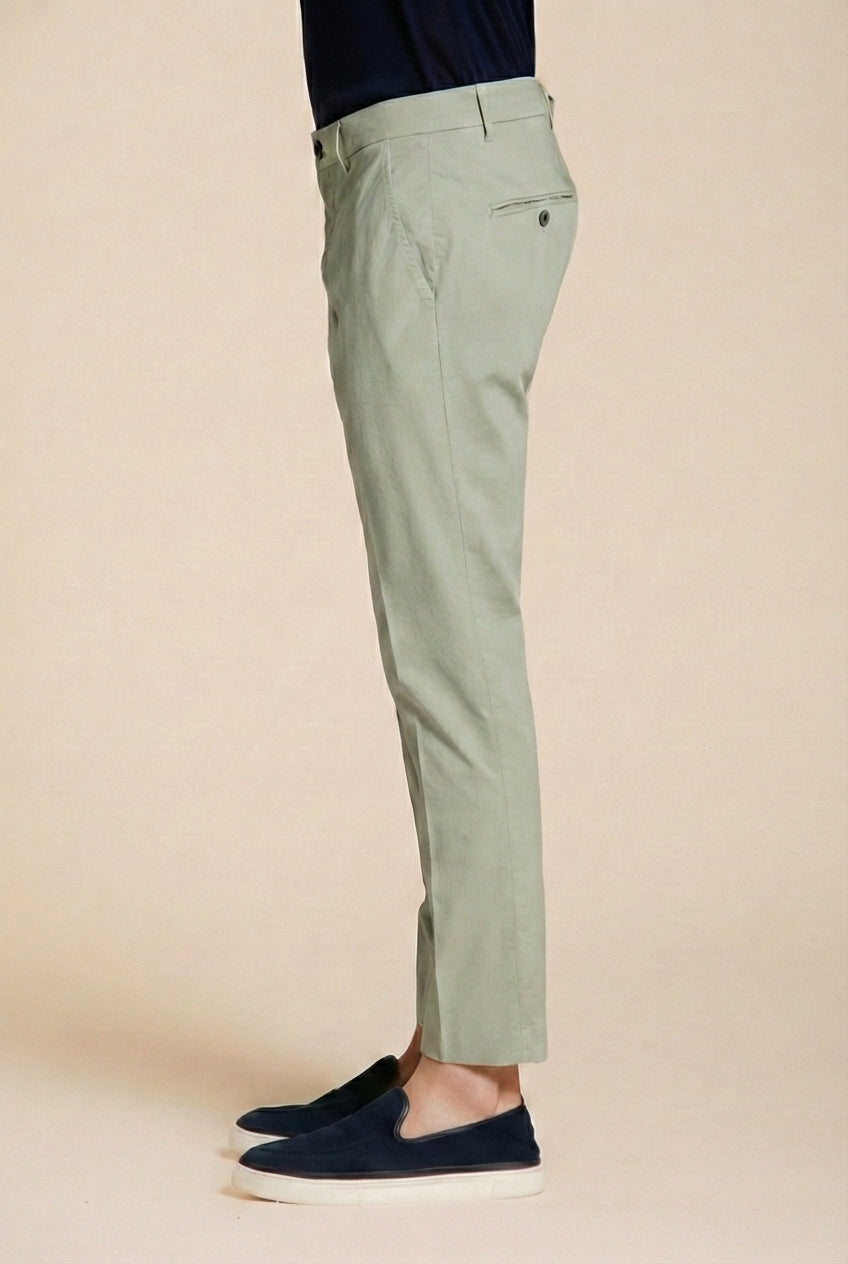 Milano men's chino pants in stretch gabardine extra slim fit ①