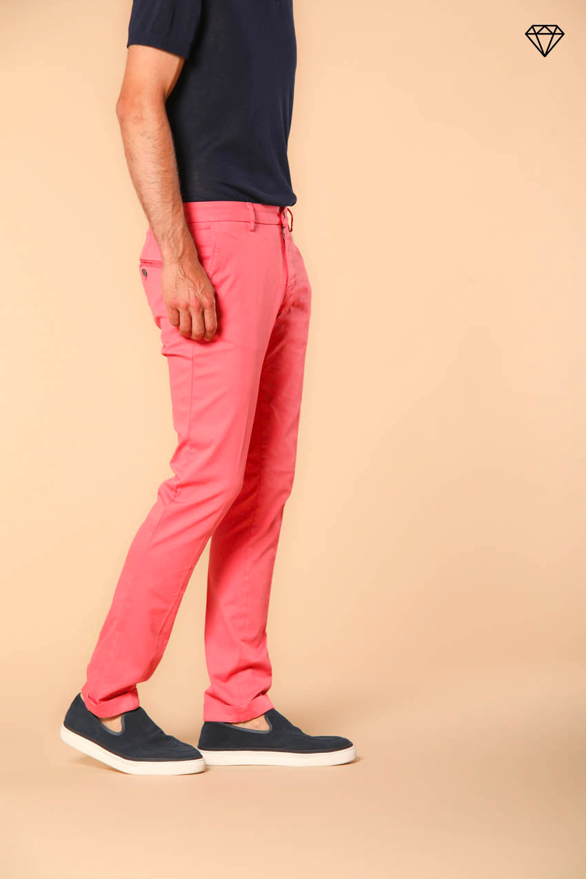 Milano pantalón chino hombre en algodón pima extra slim fit ①