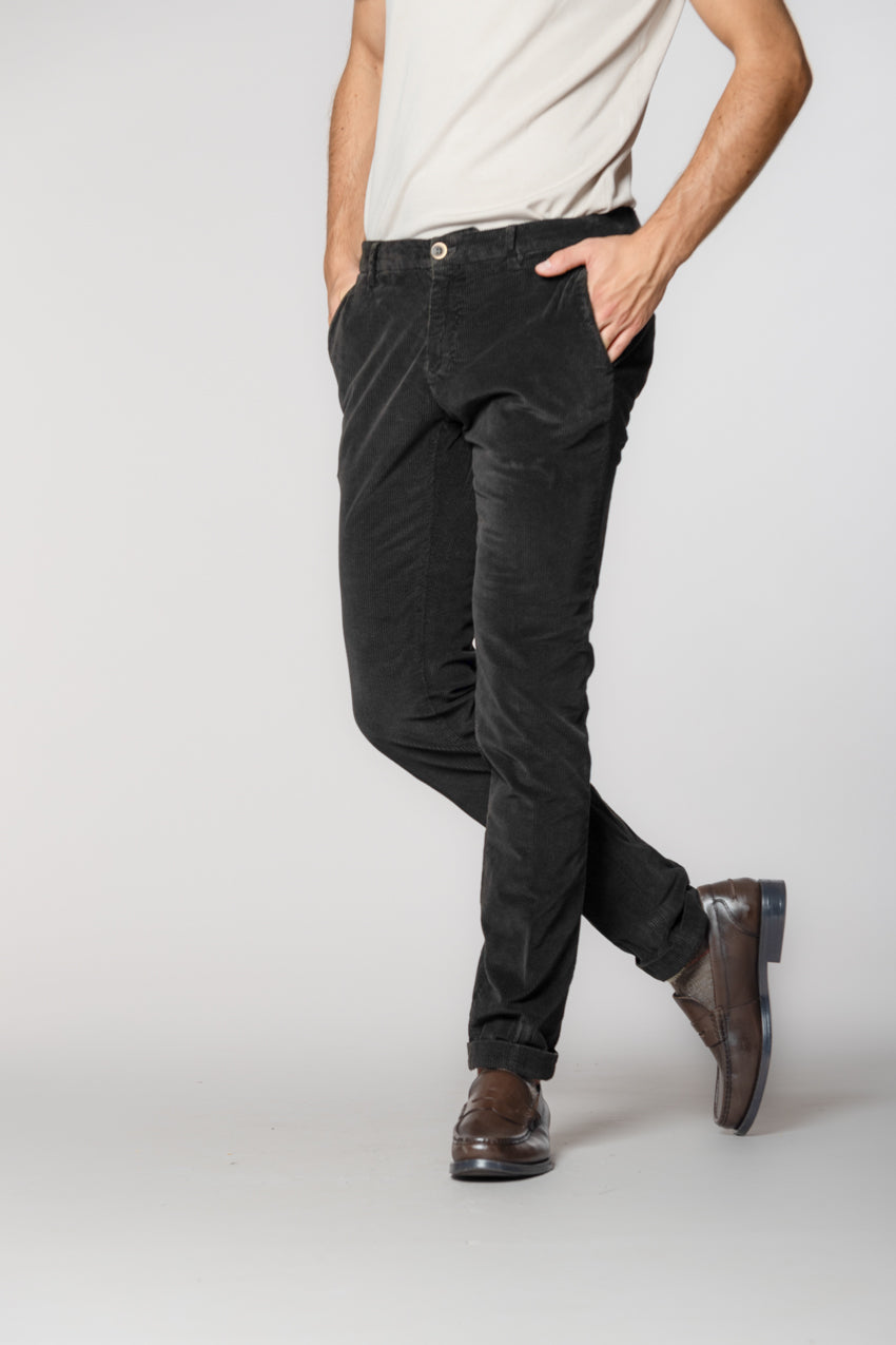 Milano pantalone chino uomo in velluto 500 righe extra slim fit