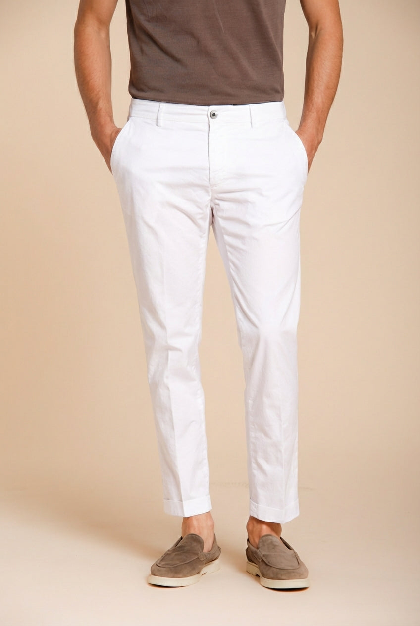 Milano men's chino pants in stretch gabardine extra slim fit ①