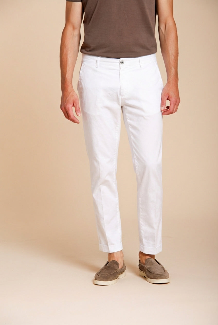 Milano men's chino pants in stretch gabardine extra slim fit ①
