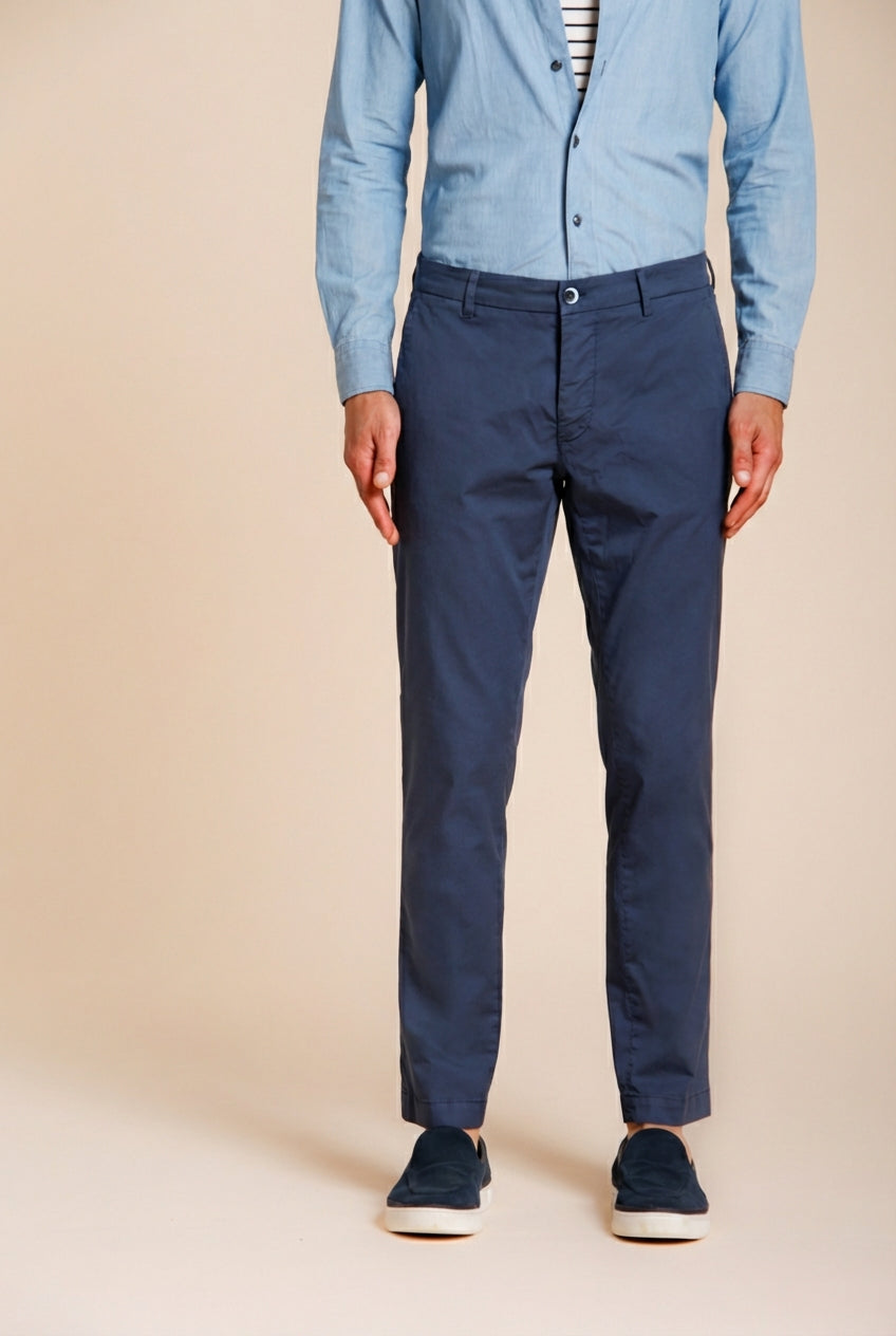Milano men's chino pants in stretch gabardine extra slim fit ①