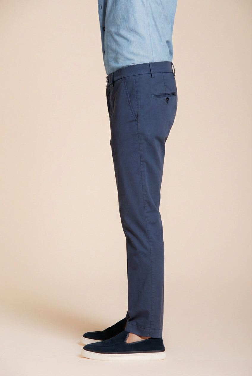 Milano pantalon chino homme en gabardine stretch extra slim fit ①