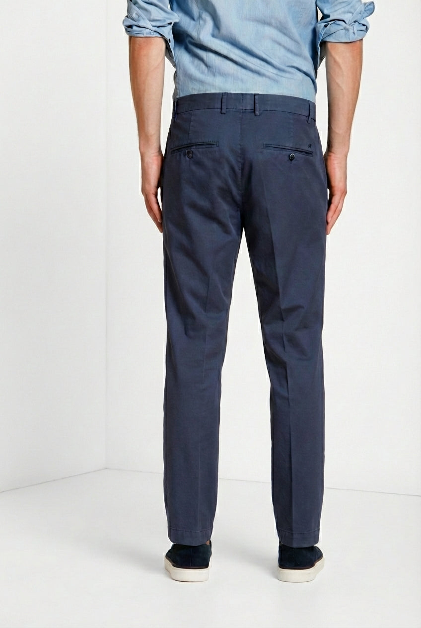Milano men's chino pants in stretch gabardine extra slim fit ①
