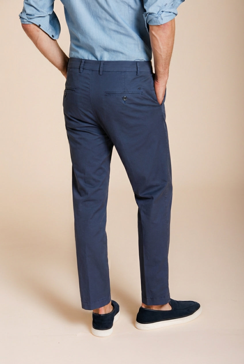 Milano pantalón chino hombre en gabardina stretch extra slim fit ①