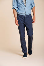 Milano pantalon chino homme en gabardine stretch extra slim fit ①