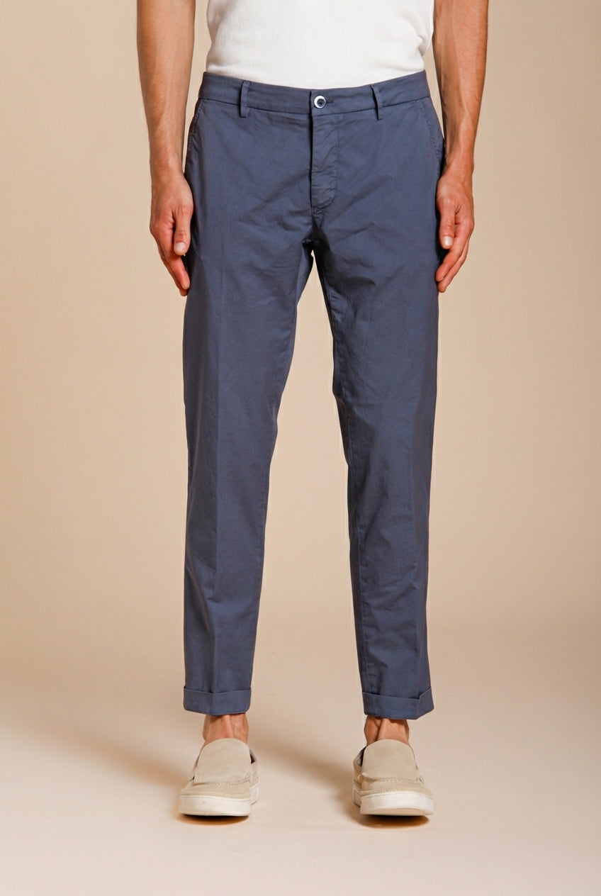 Milano pantalón chino hombre en gabardina stretch extra slim fit ①