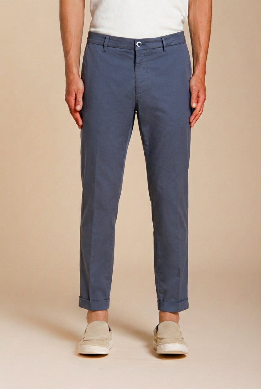 Milano men's chino pants in stretch gabardine extra slim fit ①