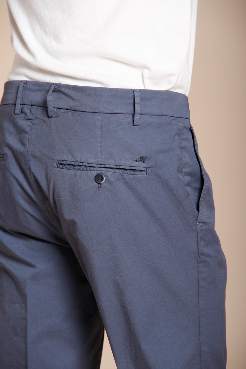 Milano pantalón chino hombre en gabardina stretch extra slim fit ①