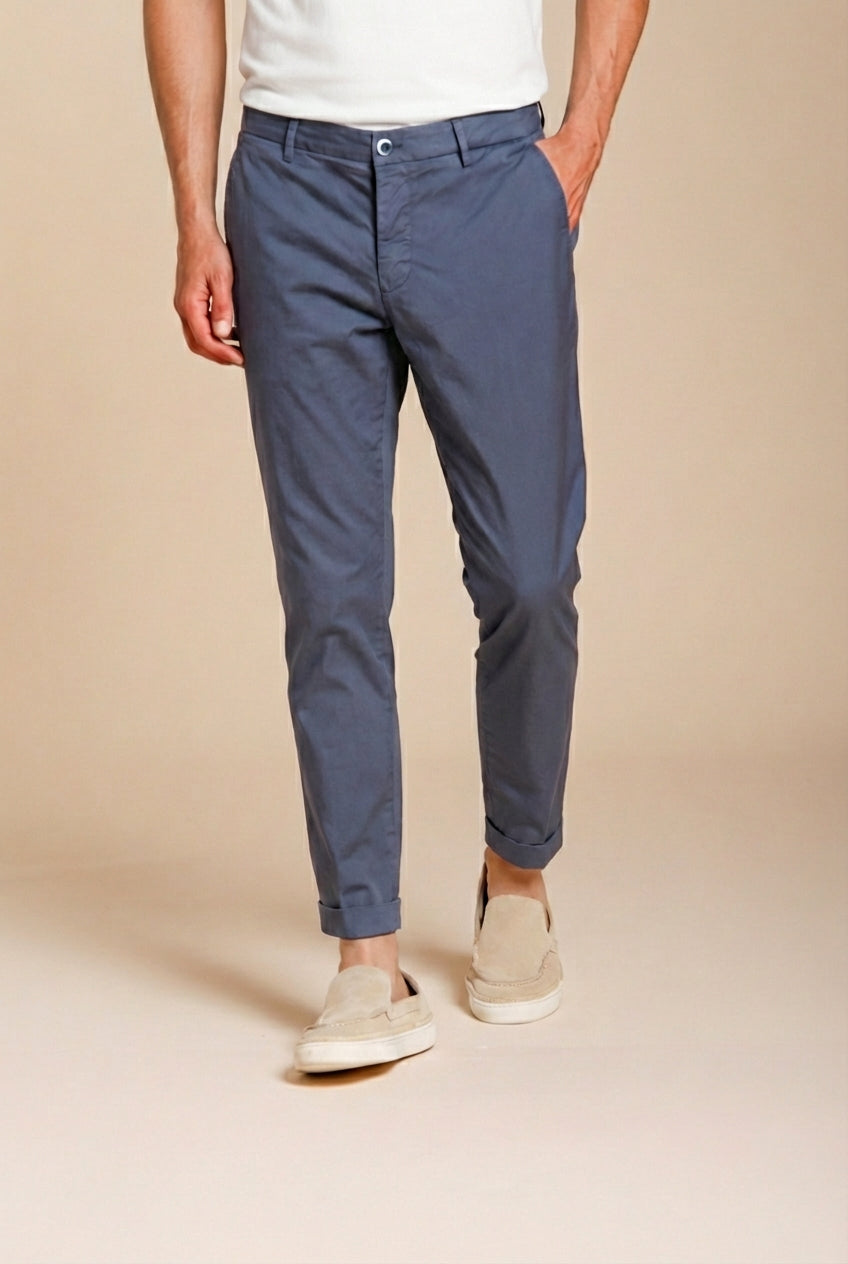 Milano men's chino pants in stretch gabardine extra slim fit ①