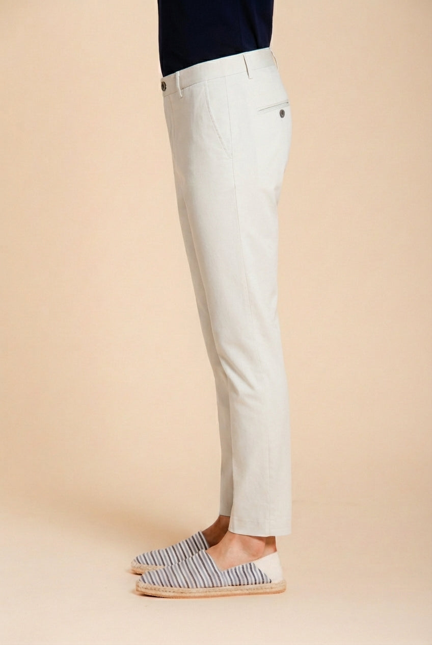 Milano pantalon chino homme en gabardine stretch extra slim fit ①