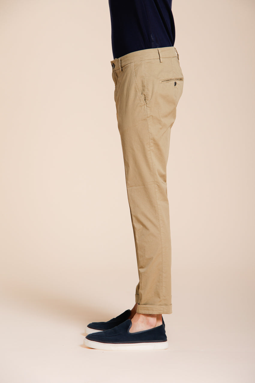 Milano pantalon chino homme en gabardine stretch extra slim fit ①