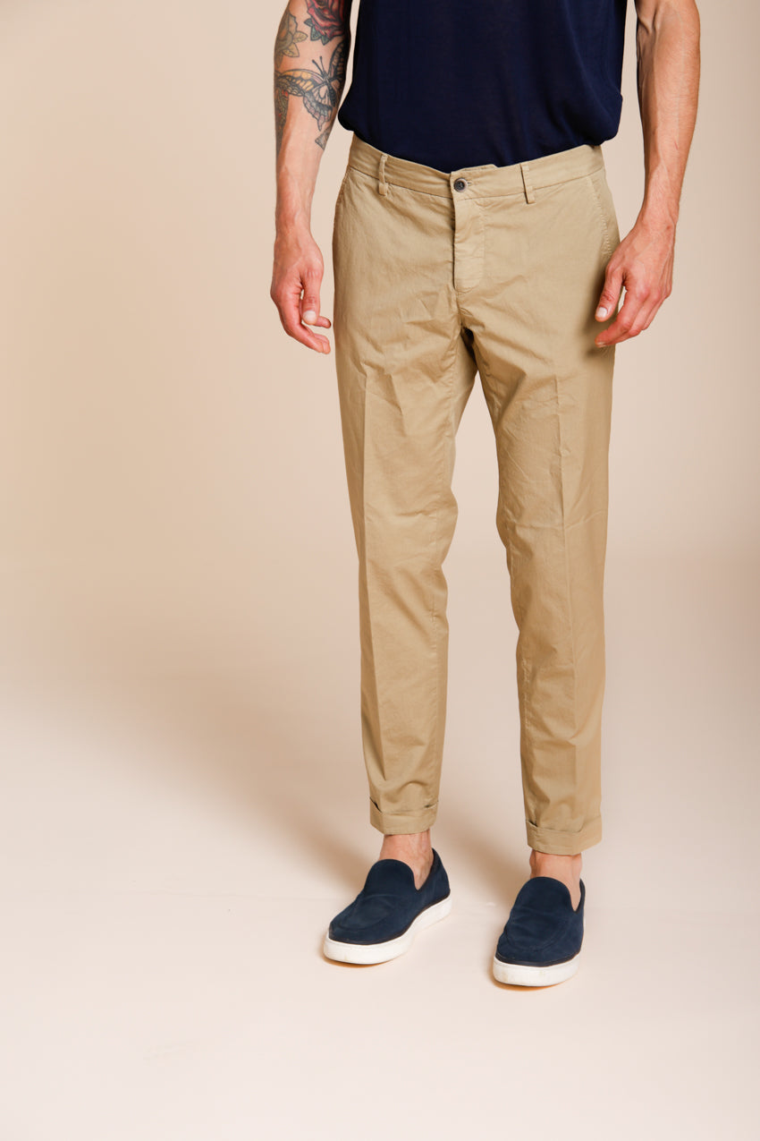 Milano pantalon chino homme en gabardine stretch extra slim fit ①