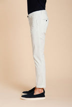 Milano pantalone chino uomo in gabardina stretch extra slim fit ①