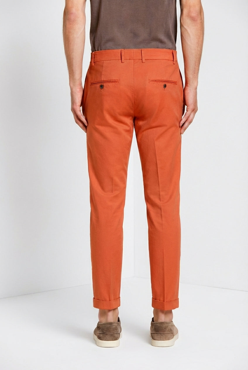 Milano pantalón chino hombre de gabardina stretch extra slim fit ①