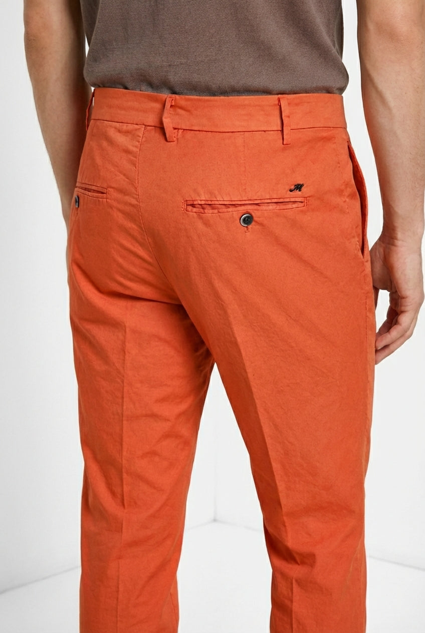 Milano pantalón chino hombre de gabardina stretch extra slim fit ①