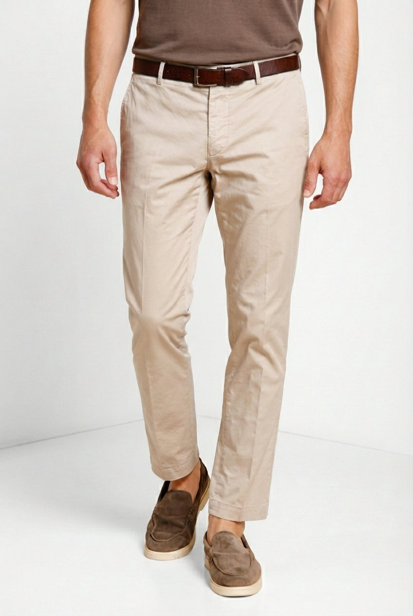 Milano men's chino pants in stretch gabardine extra slim fit ①