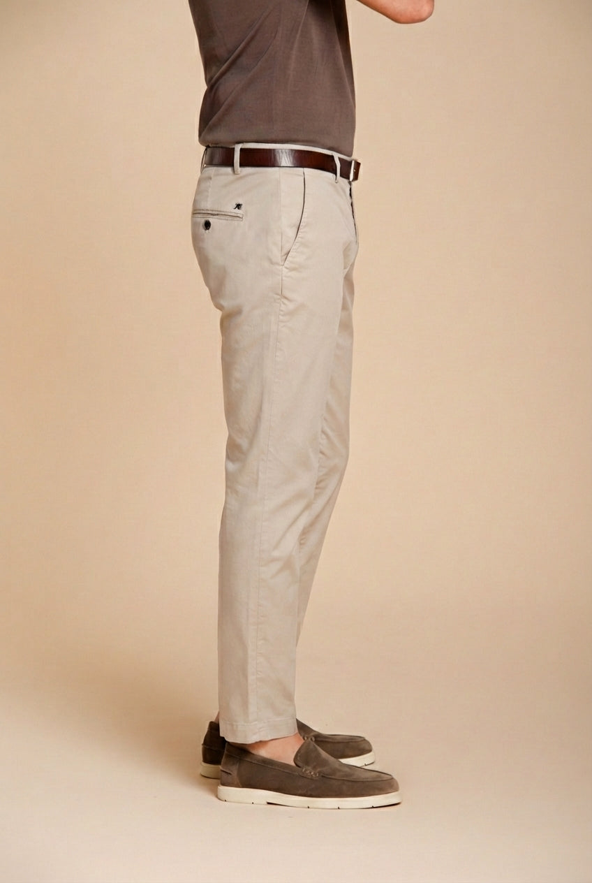 Milano men's chino pants in stretch gabardine extra slim fit ①