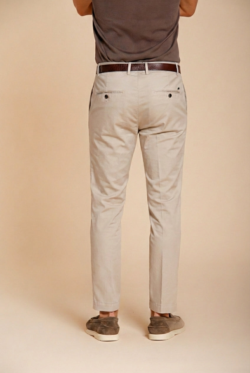 Milano men's chino pants in stretch gabardine extra slim fit ①