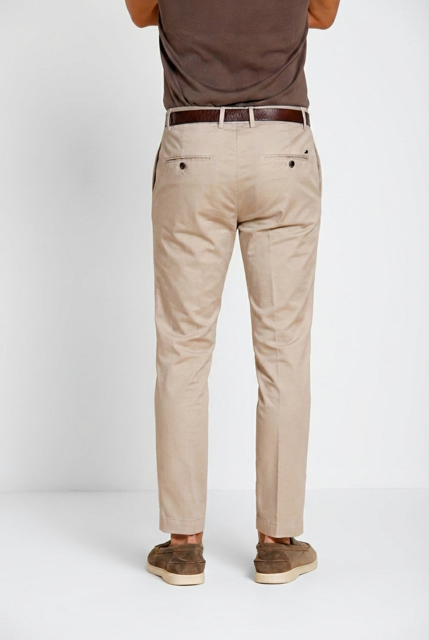Milano men's chino pants in stretch gabardine extra slim fit ①
