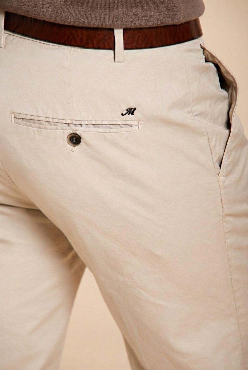 Milano men's chino pants in stretch gabardine extra slim fit ①