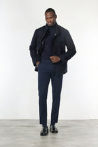 Pantalón chino Milano para hombre en gabardina stretch extra slim fit ①