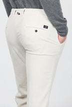Milano pantalón chino de hombre en pana 500 rayas, extra slim fit ①