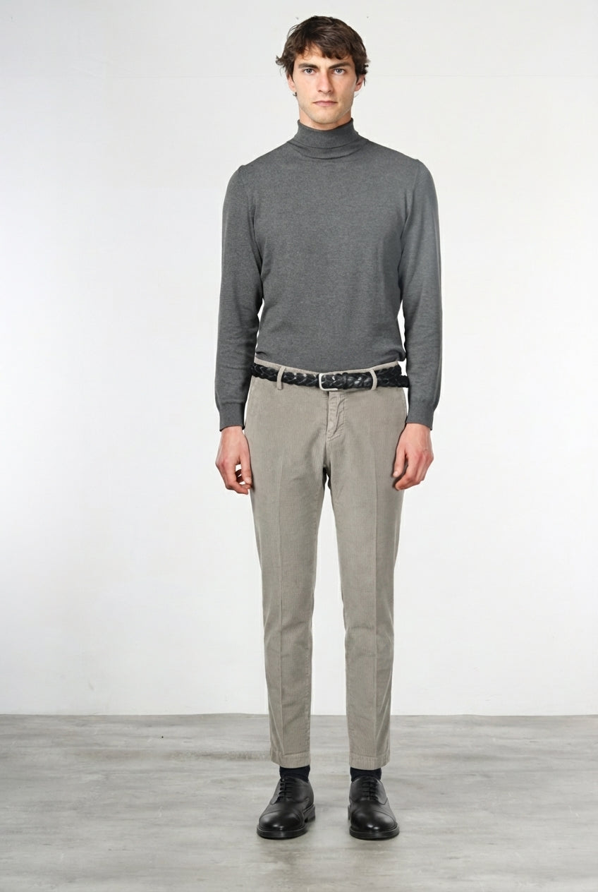 Milano pantalón chino de hombre en pana 500 rayas, extra slim fit ①