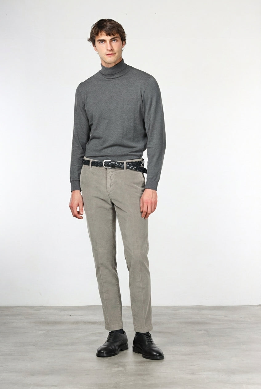 Milano pantalón chino de hombre en pana 500 rayas, extra slim fit ①
