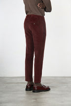 Milano men’s chino pants in 500-wale velvet with extra slim fit ①
