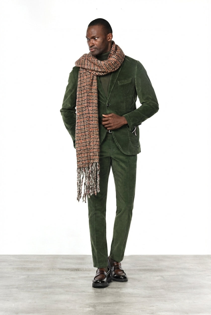 Milano pantalón chino de hombre en pana 500 rayas, extra slim fit ①