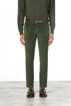 Milano pantalón chino de hombre en pana 500 rayas, extra slim fit ①